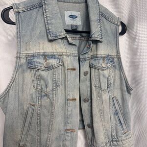 Distressed Old Navy Denim Vest